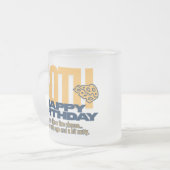 チーズ素晴らし大人の誕生日 フロストグラスマグカップ (正面左)