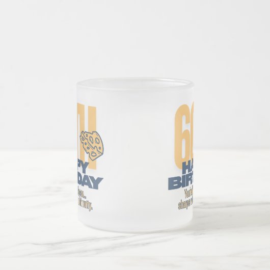 チーズ素晴らし大人の誕生日 フロストグラスマグカップ (中央)