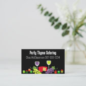 チーズ葡萄ワイン前菜ケータリングビズカード 名刺 (スタンド正面)