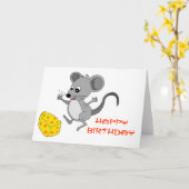チーズ誕生日 カード (黄色い花)