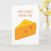 チーズ誕生日 カード (黄色い花)