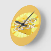 チーズ賛美好きのチーズメーカー ラウンド壁時計 (傾斜)