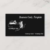 チーズ食べネズミマウスロゴ名刺 名刺 (正面)