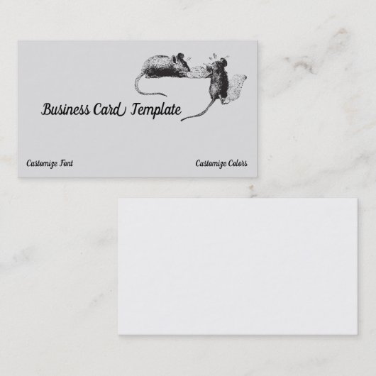 チーズ食べネズミマウスロゴ 名刺 (正面/裏面)