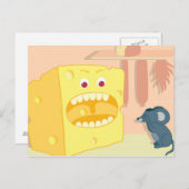 チーズ食べマウス ポストカード (正面/裏面)