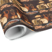 チーズ、アーモンド、プレッツェルラップを使った静物詩 ラッピングペーパー (ロールコーナー)