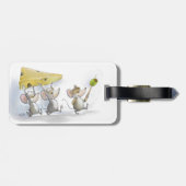 チーズ（オリーブ付き）の荷札を持ち込む ラゲッジタグ (裏面横)