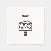 チーズ・ザ・デイ・チおもしろいーズ・プン・ジョーク スタンダードカクテルナプキン (正面)