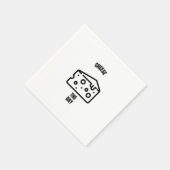 チーズ・ザ・デイ・チおもしろいーズ・プン・ジョーク スタンダードカクテルナプキン (角)