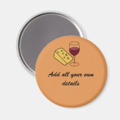 チーズ&ワインパーティーマグネットグラフィックスby Josie Taked マグネット (正面/裏面)