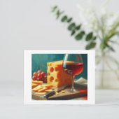 チーズ、ワイン、ブドウ ポストカード (スタンド正面)