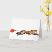 チータおよび赤い気球のバースデー・カード カード (黄色い花)