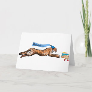 チータと暴走ケーキマンガの誕生日カード カード