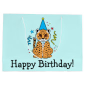 チータのカブスのハッピーバースデー ラージペーパーバッグ (裏面)