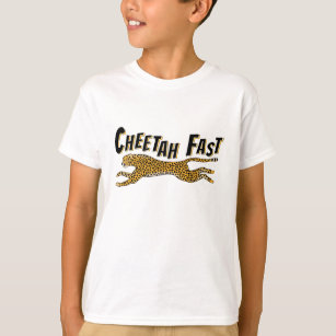 チータのジャングルのギフトを速く走っている子供 Tシャツ