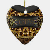 チータのチャームのモノグラム セラミックオーナメント (右)