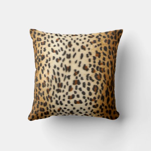 チータのヒョウののどのアニマルプリント クッション (裏面)