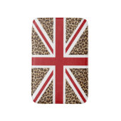 チータのプリントが付いている英国国旗のイギリスの旗 バスマット (正面縦)