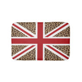 チータのプリントが付いている英国国旗のイギリスの旗 バスマット (正面)