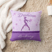 チータのプリントのストライプを持つ紫色の提起のダンサー クッション (ブランケット)