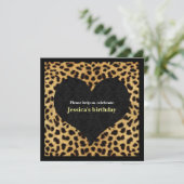 チータのプリントのパーティの招待状 招待状 (スタンド正面)