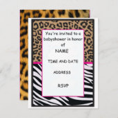 チータのプリントの招待 招待状 (正面/裏面)