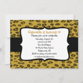 チータのプリントの誕生日の招待状 招待状 (正面)