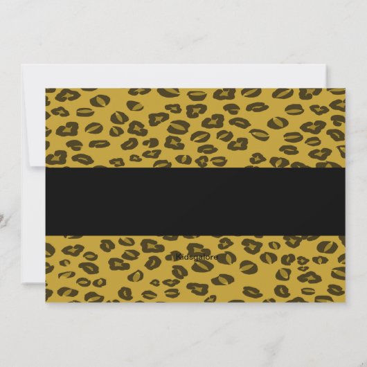 チータのプリントの誕生日の招待状 招待状 (裏面)