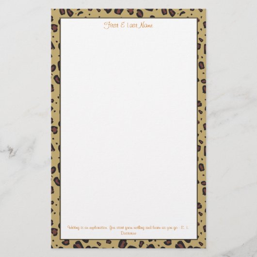 チータのプリント 便箋 (正面)