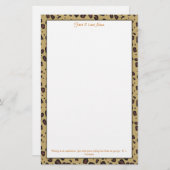 チータのプリント 便箋 (正面/裏面)