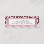 チータの女の子の名刺 スキニー名刺 (裏面)