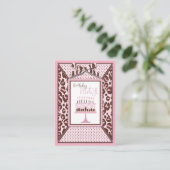 チータの女の子の誕生日のメモカード エンクロージャーカード (スタンド正面)