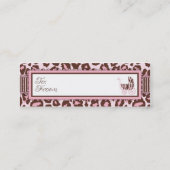 チータの女の子TYの細いギフトカードピンク スキニー名刺 (裏面)