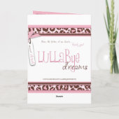 チータの女の子TYカードピンク サンキューカード (裏面)