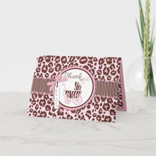 チータの女の子TYカードピンクB サンキューカード (正面)