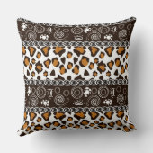 チータの皮パターンが付いているアフリカのプリント クッション (裏面)