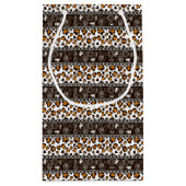 チータの皮パターンが付いているアフリカのプリント スモールペーパーバッグ (裏面)