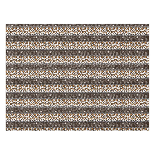 チータの皮パターンが付いているアフリカのプリント テーブルクロス (正面(横))