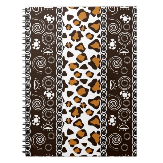 チータの皮パターンが付いているアフリカのプリント ノートブック (正面)
