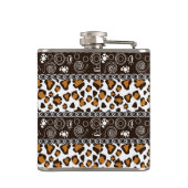 チータの皮パターンが付いているアフリカのプリント フラスク (裏面)