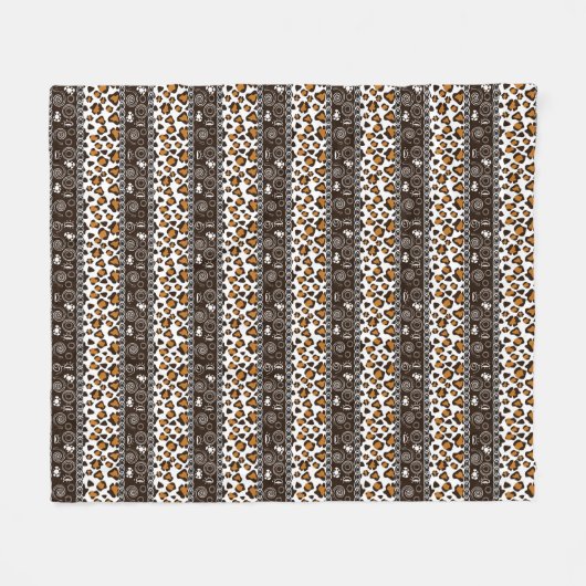 チータの皮パターンが付いているアフリカのプリント フリースブランケット (正面(横))