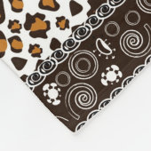 チータの皮パターンが付いているアフリカのプリント フリースブランケット (角)