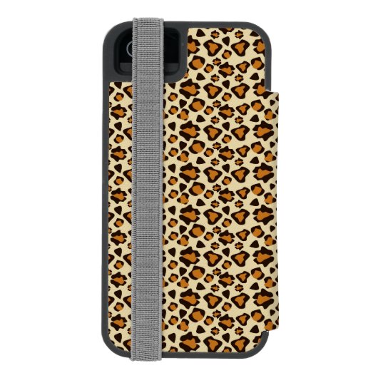 チータの皮パターン INCIPIO iPhoneウォレットケース (フォリオ裏面)