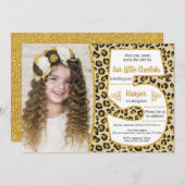 チータの第5誕生日の招待状|のサファリのパーティー 招待状 (正面/裏面)