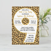 チータの第9誕生日の招待状|のサファリのパーティー 招待状 (スタンド正面)