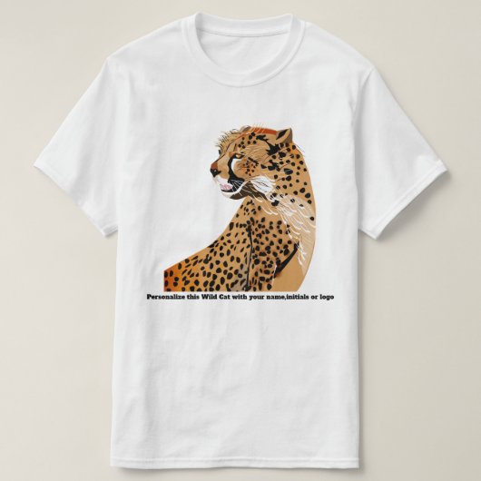 チータの野生猫の野生の生命Tシャツ Tシャツ (デザイン正面)