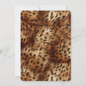 チータアニマルヒョウ印刷ブライダルシャワー 招待状 (裏面)