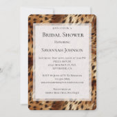 チータアニマルヒョウ印刷ブライダルシャワー 招待状 (正面)