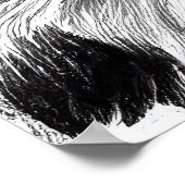 チータアニマルワイルド自然イラストレーションラインエピック ポスター (角)