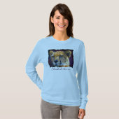 チータアフリカ大きな猫野生生物愛好家アートシャツ Tシャツ (正面フル)